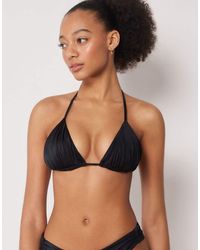 Calzedonia - Shiny Satin Triangle Bikini Top - Lyst