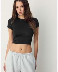 Stradivarius - Basic Polyamide T-shirt - Lyst