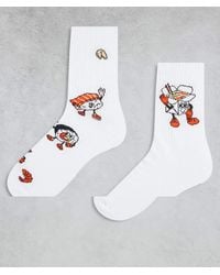 ASOS - 2 Pack Of Socks With Sushi Food Graphic - Lyst