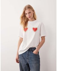 Never Fully Dressed - Pure Cotton Heart Print T-shirt - Lyst