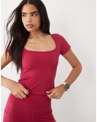4505 - Active Scoop Neck Short Sleeve Top - Lyst
