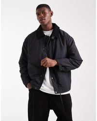 ASOS - Harrington Jacket With Cord Collar - Lyst