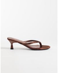Public Desire - Evermore Kitten Heel Thong Sandals - Lyst
