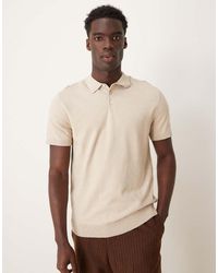 SELECTED - Knitted Polo Shirt - Lyst