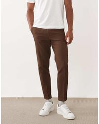 ASOS - Tailored Tapered Comfort Ribbed Trousers - Lyst
