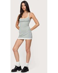 Edikted - Contrast Layered Look Halter Mini Dress - Lyst