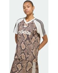 adidas Originals - Snake Print Satin Jersey - Lyst