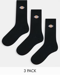 Dickies - Pack De 3 Pares De Calcetines Negros Valley Grove De - Lyst