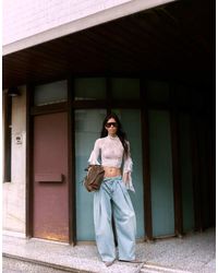 Bershka - Twisted Pleat Jeans - Lyst