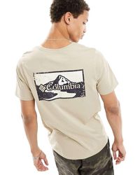 Columbia - Camiseta Con Estampado En La Espalda Rapid Ridge Exclusiva En Asos De - Neutro - Lyst