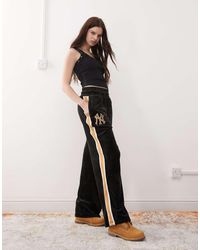 KTZ - Ny Yankees Side Stripe Velour Wide Leg - Lyst