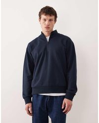 JJ Rebel - Oversize 1/4 Zip Sweat Shirt - Lyst