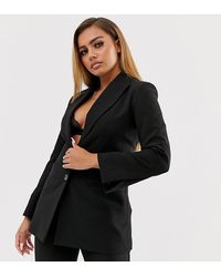 ASOS Pop - Taillierter Anzugblazer - Schwarz