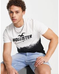 Hollister - Sport - t-shirt tecnica bianca con logo e stampa di schizzo - Lyst