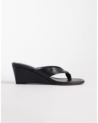 ASOS - Harlow Toe Thong Wedge Sandals - Lyst