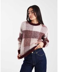 New Look - Brushed Check Jumper - Lyst
