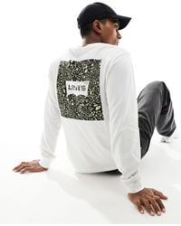 Levi's - T-shirt à manches longues avec petit logo centré et imprimé au dos - Lyst