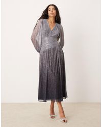 EVER NEW - Drop Hem Asymmetric Plisse Maxi Dress - Lyst