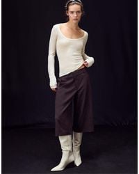Stradivarius - Basic Wool And Silk Round Neck Jumper - Lyst