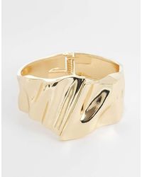 ASOS - Cuff Bracelet With Molten Design - Lyst