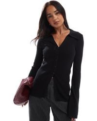 ASOS - Longline Collared Cardigan - Lyst