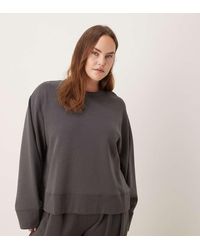 ASOS - Asos Design Curve Interlock Oversized Crew Neck Top - Lyst
