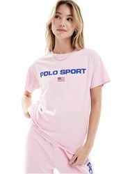 Polo Ralph Lauren - Sport capsule - t-shirt con logo sul petto - Lyst