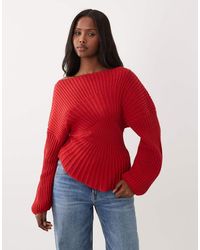 ASOS - Knitted Cinched Pleated Jumper - Lyst