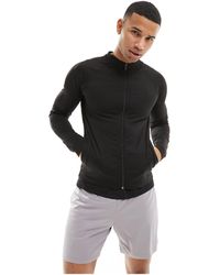 ASOS 4505 - Long Sleeve Muscle Fit Zip-up Training Track Top - Lyst