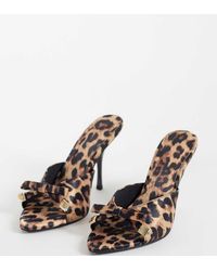 Asos Design Wide Fit - Nelly Bow Detail High Heeled Mules - Lyst