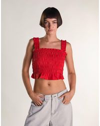 Glamorous - Smocked Top - Lyst