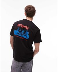 Caterpillar - Camiseta Negra Con Estampado Trasero De Wwr - Lyst