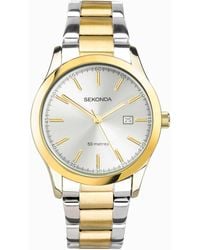 Sekonda - – taylor – damenuhr mit farbenem zifferblatt mit 36 mm durchmesser und edelstahlarmband - Lyst