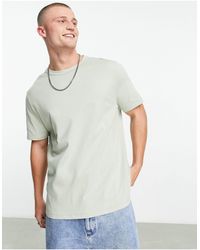 ASOS Relaxed Fit Pique T-shirt in Green for Men | Lyst Canada