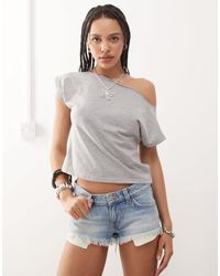 Weekday - Mini-short en jean à taille basse - Lyst