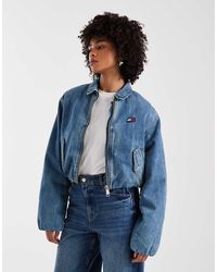 Tommy Hilfiger - Padded Harrington Denim Jacket - Lyst