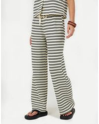 Brave Soul - Textured Jersey Stripe Straight Leg Trousers - Lyst