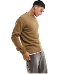 Jack & Jones - Essentials - maglione color cuoio con spalle scivolate - Lyst