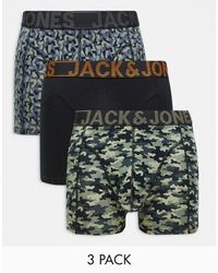 Jack & Jones - – 3er-pack unterhosen mit military-muster - Lyst