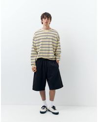 Pull&Bear - Bermuda Joggingshort Met Wijde Pijpen - Lyst