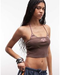 Roxy - Cami Strandtop Met Halternek - Lyst