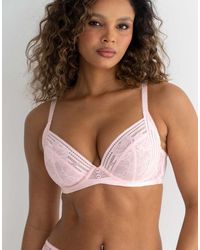 Pour Moi - Taylor Lace Non Padded Plunge Side Support Bra - Lyst