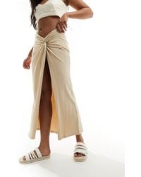 ASOS - Textured Sarong Twist Waist Midi Skirt - Lyst