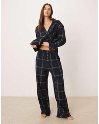 Abercrombie & Fitch - Flannel High Rise Boxer Pyjama Bottoms Co-Ord - Lyst