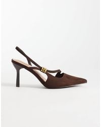 New Look - Asymmetrischer slingback-schuh mit metall-details und absatz - Lyst