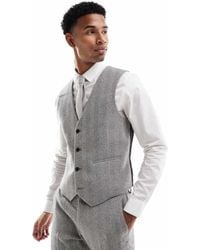ASOS - Skinny Wool Blend Suit Waistcoat - Lyst
