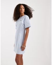 Lacoste - Stripe Mini Jersey T-shirt Dress - Lyst