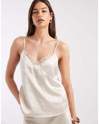 ONLY - Lace Details Satin Cami Top Co-ord - Lyst