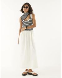 River Island - Sleeveless Striped Hybrid Midi Dress - Lyst