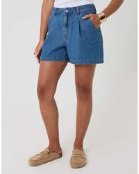 Threadbare - Denim Tailored Shorts - Lyst